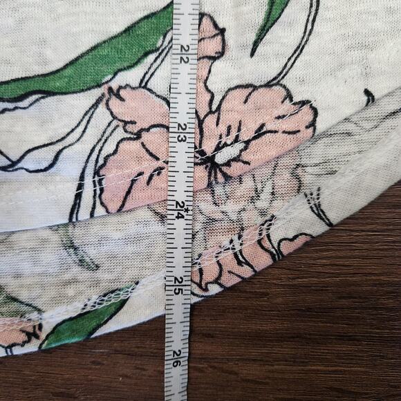 Cynthia Rowley‎ Linen Top S Floral Beach Cottagecore Retro Coastal Grandma - Picture 5 of 5